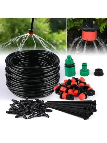 Automatic Watering Garden Hose Micro Drip Watering Kits Adjustable Nozzle Garden Supplies System Water