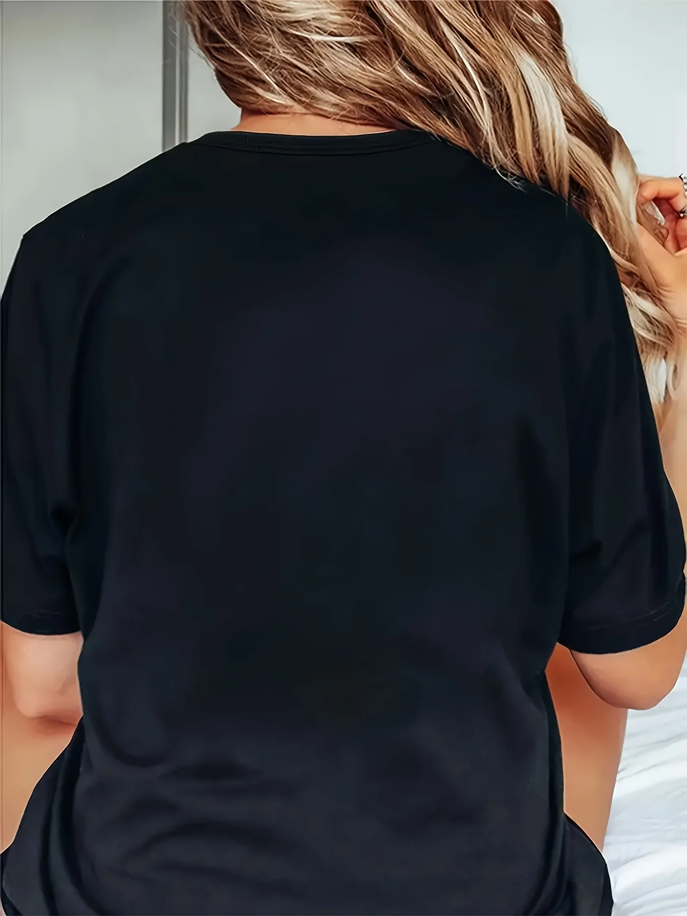 Women's T-Shirts Denim and Pearls with Bow, 2026 Outfit for Stylish Women T-Shirt with Denim and Pearls Coquette Bow Design