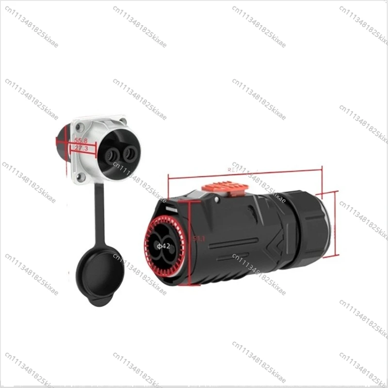 For MJ32 Self-locking Waterproof Aviation Plug, New Energy High-power Current 2P 120A Panel Mounting Connector