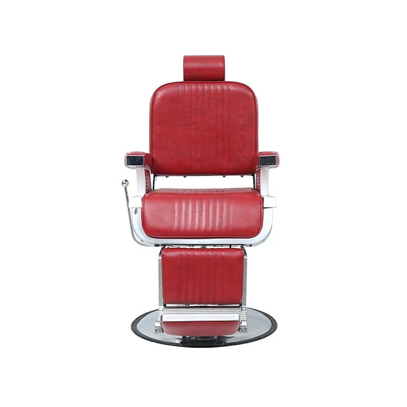 Barber Chair with Leather Cushion for Hair Silla Liftable Pedal European Style Fashion Cutting Chairs Commercial Salon Furniture