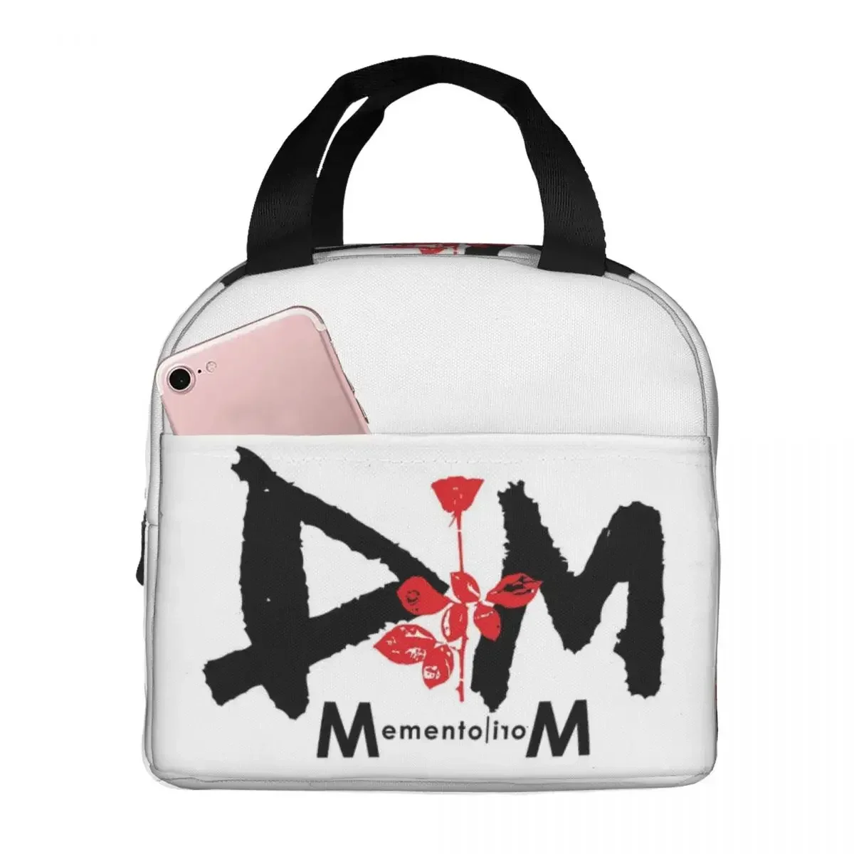 Dm, Memento Mori Mode, Memento Mode Insulated Lunch Bags Picnic Bags Thermal Cooler Lunch Box Lunch Tote for Woman Work Children