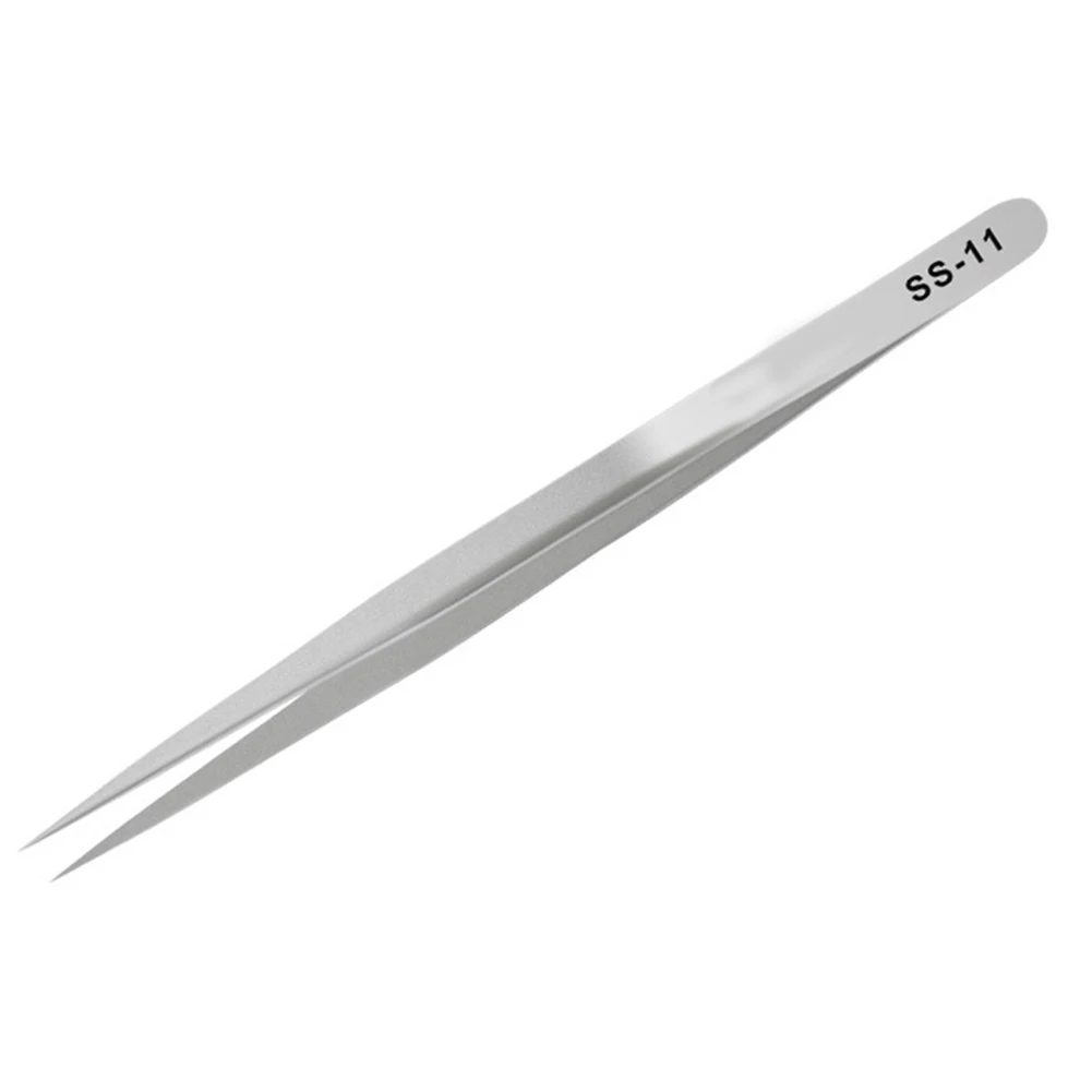 

Пинцет из нержавеющей стали для ремонта печатных плат, ручной измерительный, антистатический, с изогнутым тонким наконечником