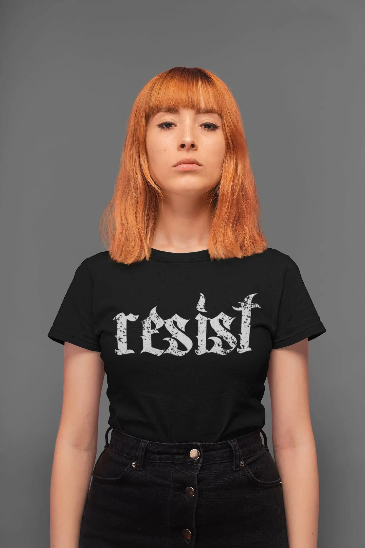 

RESIST T Shirt unisex fit black tee wiccan gift witchy Alternative dark