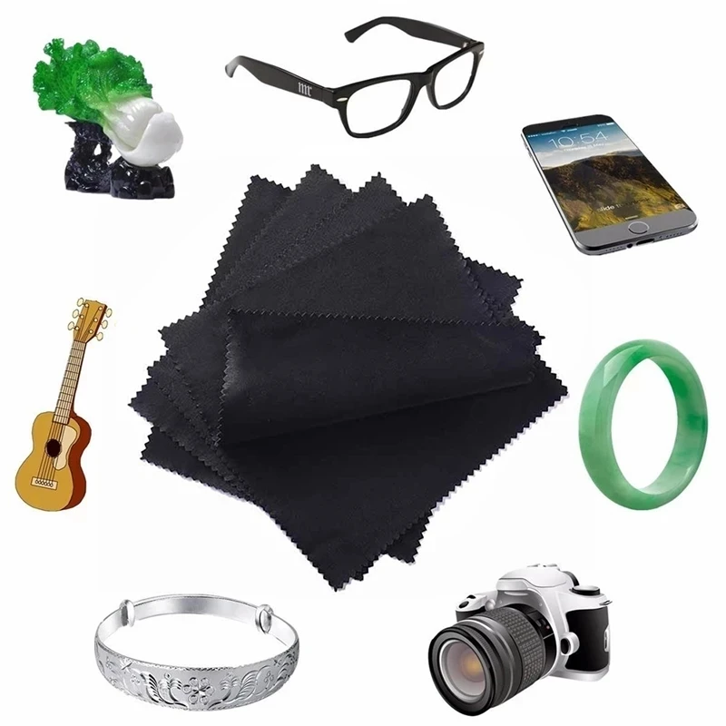 5 Pcs/lot Multifunctional Glasses Cloth Black Microfiber Sunglasses Cleaning Cloth 15*15cm Glasses Eyewear Clean Cloth