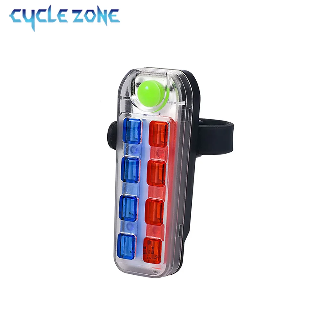 8 LED Bicycle Rear Light Waterproof Bike Lamp USB Rechargeable MTB Flashing Warning Safety Torch Bike Cycling Tail Light