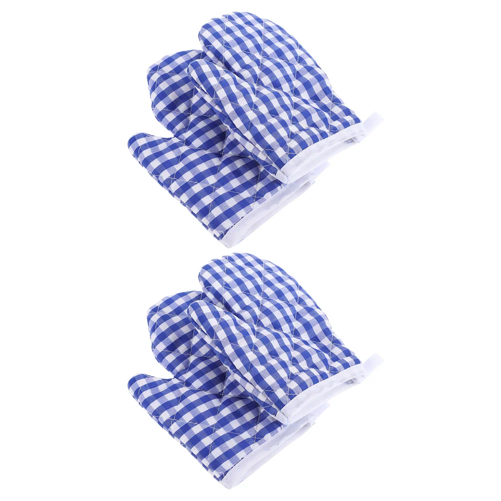 

4 Pcs Children's Oven Mitts Kids Toys Kitchen Gloves Thicken Hot for Cooking Polyester Toddler Heat Insulated Baking