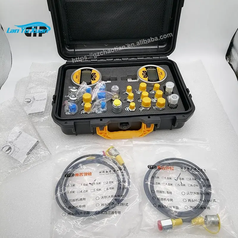 

Universal Digital Pressure Gauge set Measuring Instruments Testing Tool Hydraulic Test Kit