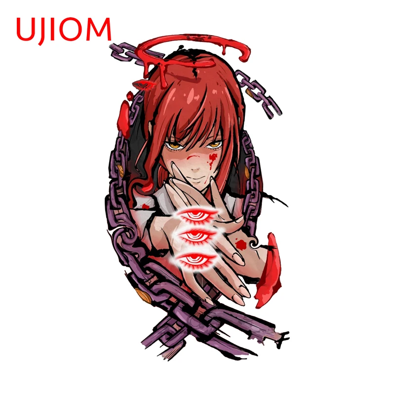 UJIOM Makima Graphics Wall Sticker Headboard Tile Stationery Interior Bed PVC Decal Exquisite Wallpapers For Kids Room