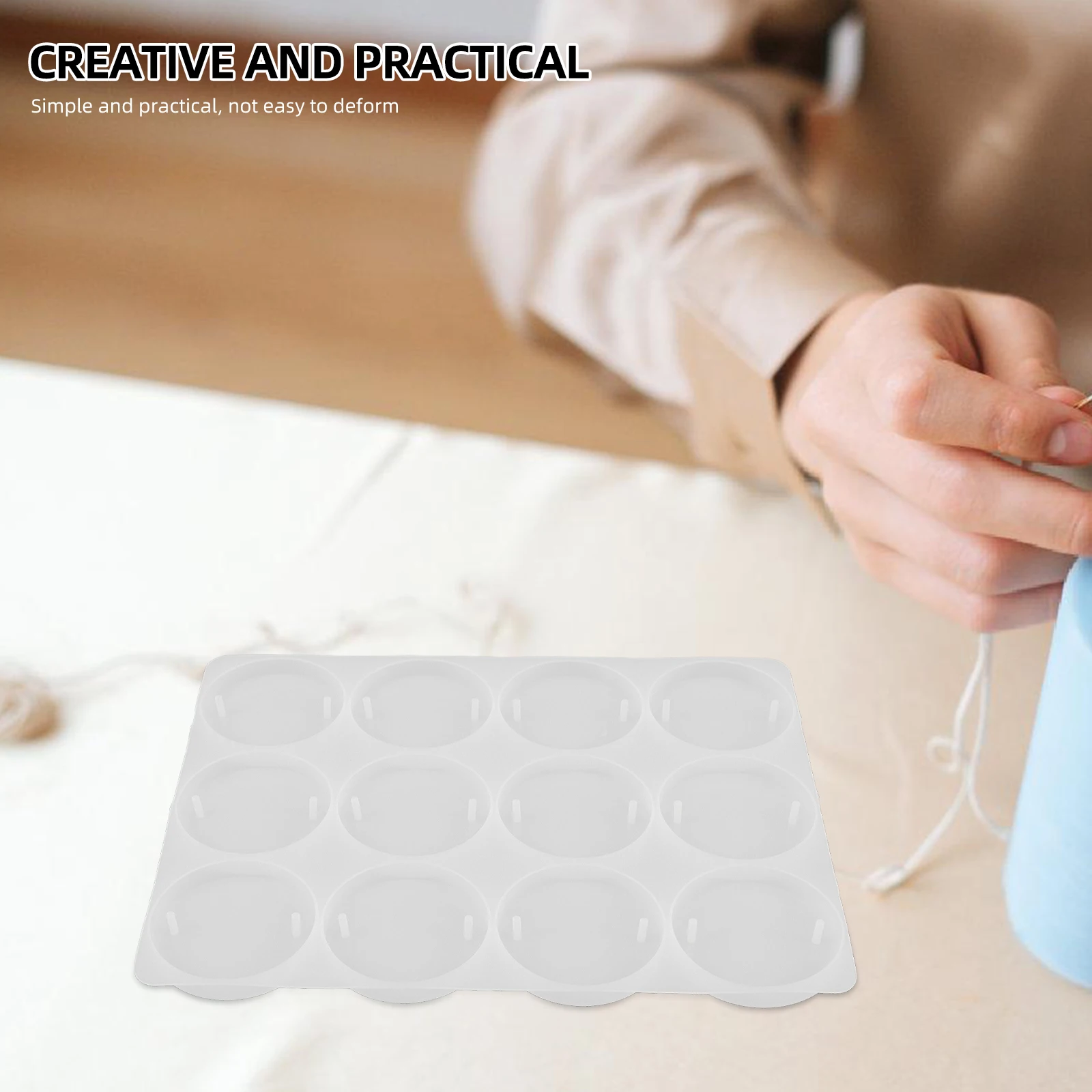 

Round Card Mold Silicone Craft Molds Plaque Casting Silica Gel for Epoxy Resin