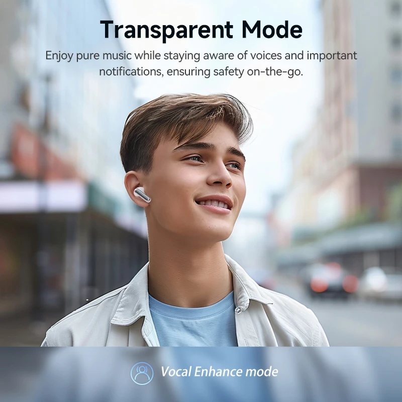 QCY Melobuds N50 ANC سماعة أذن لاسلكية 6 ميكروفونات AI دعوة إلغاء الضوضاء بلوتوث 5.4 سماعات أذن اتصال مزدوج سماعة