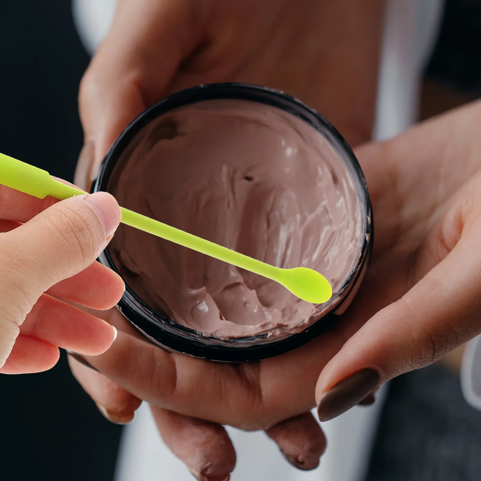 3Pcs Seamless Silicone Spatula Set Flexible Rim Scraper for Cosmetics Bottles Kitchen Jars Honey Shampoo