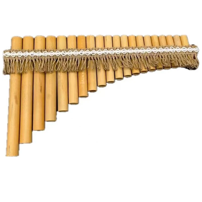 

High Quality 18 Pipes Panflute Natural Bitter Bamboo Romania Pan Flute Tuning Music Instrument Tunable Panfluit Flauta de pan