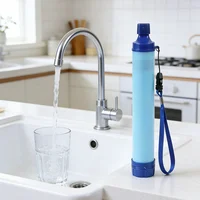1pcs Outdoor Water Filter, Personal Straw Water Filtration System, Emergency Survival Water Purifier For Camping Hiking Climbing 6