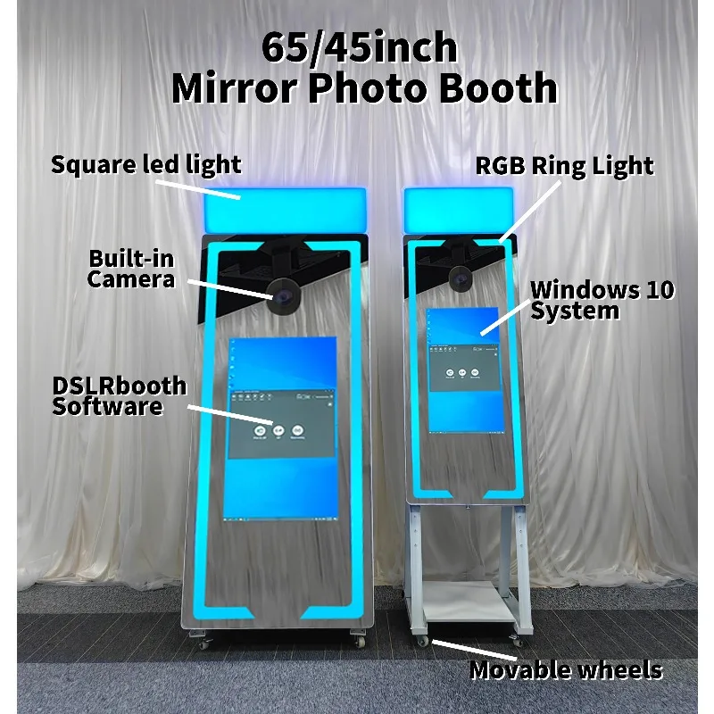 كشك الصور 65 كابينة تصوير مرآة رقمية #3