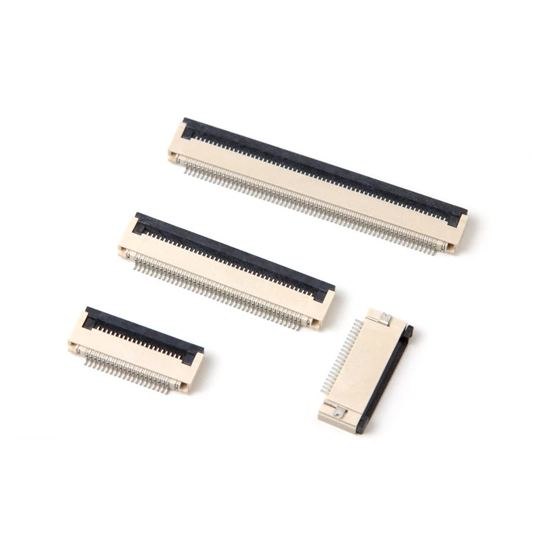 10pcs FFC FPC Connector 0.5mm 6/8/10/12/14/16//20/24/30/34/40/50 Pin Flip Type Ribbon Flat Connector Bottom Contact