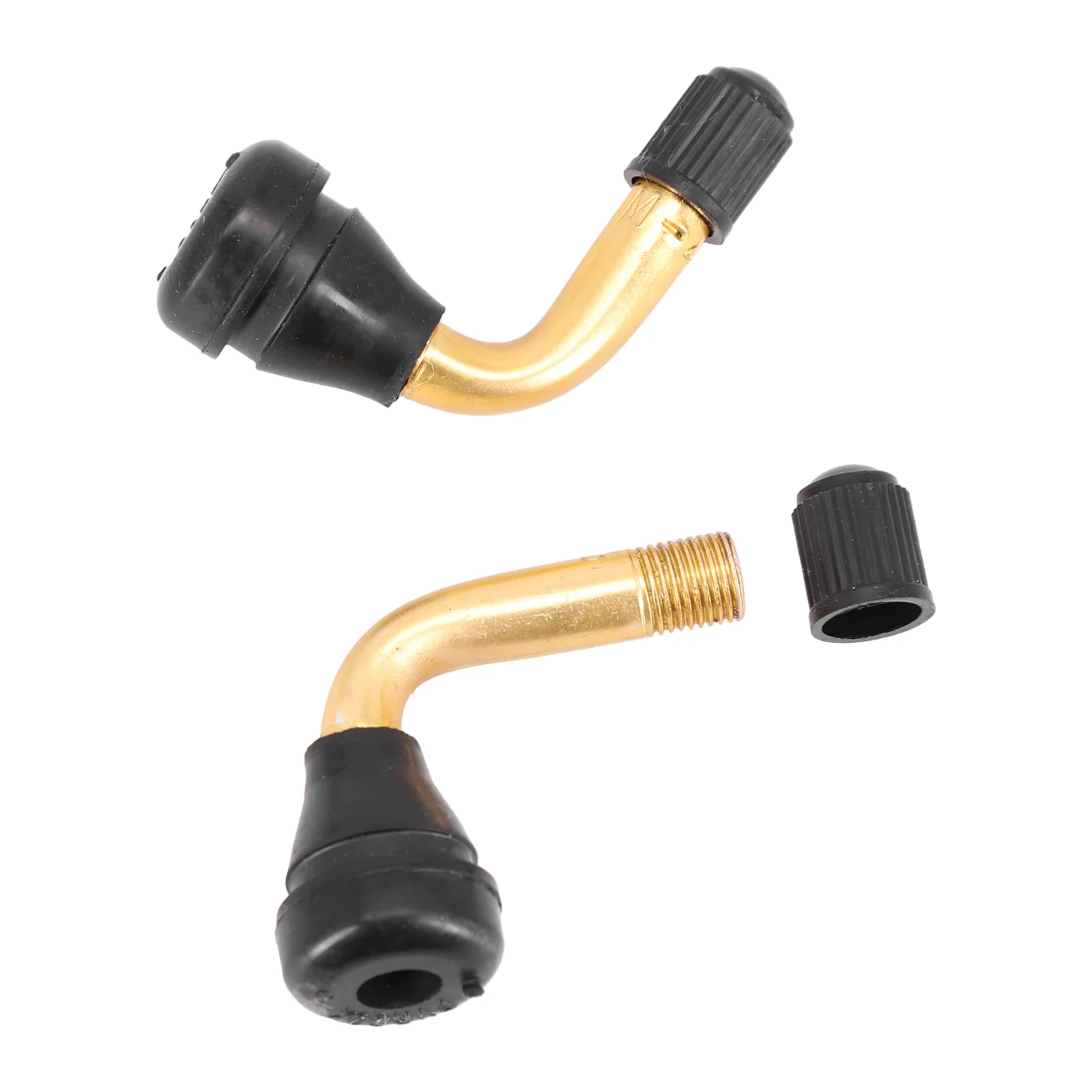 2Pcs Rubber/Brass Angled Valve Stems Tubeless Tyre For Electric Scooter Bike PVR 70/60/50/45° Tubeless Tires Nipple