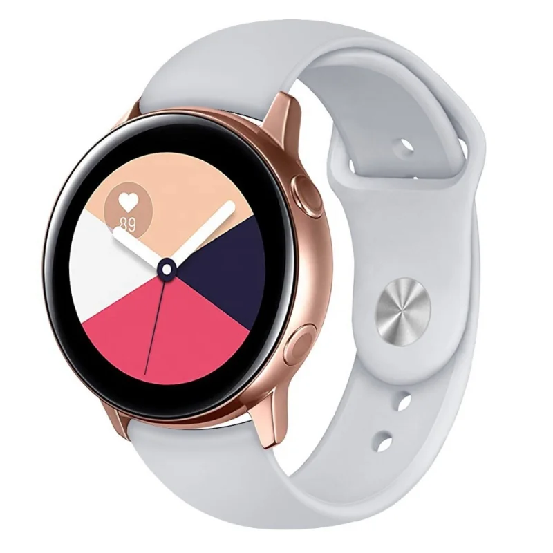 Correa de silicona suave de Color puro para Samsung Galaxy Watch, correa de repuesto de liberación rápida activa