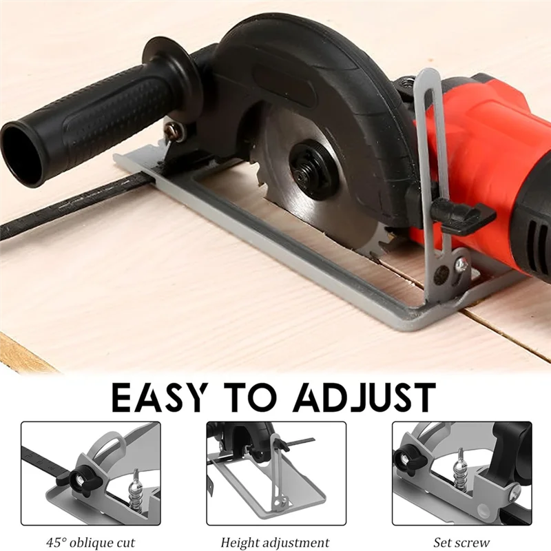 AT02-Angle Grinder Stand 45° Adjustable Angle Grinder Holder Machine Slotting Base Angle Grinder Cutting Bracket