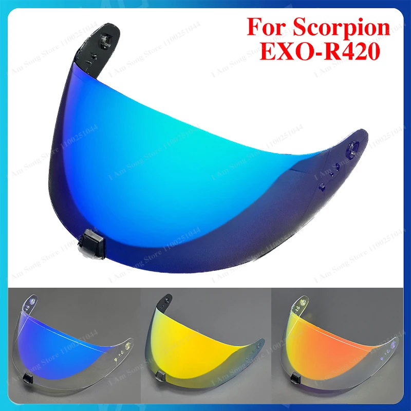 Motorcycle Helmet Lens For Scorpion EXO-R420 Anti-UV Dustproof Windproof High Transmittance Helmet Replacement Helmet Visors