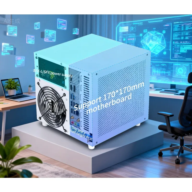 Ursa Minor NAS Case 4-Bay with Backplane ITX Main Board Support SFX/SFX-L Power Supply Flying Bull Black UNRAID Compatible