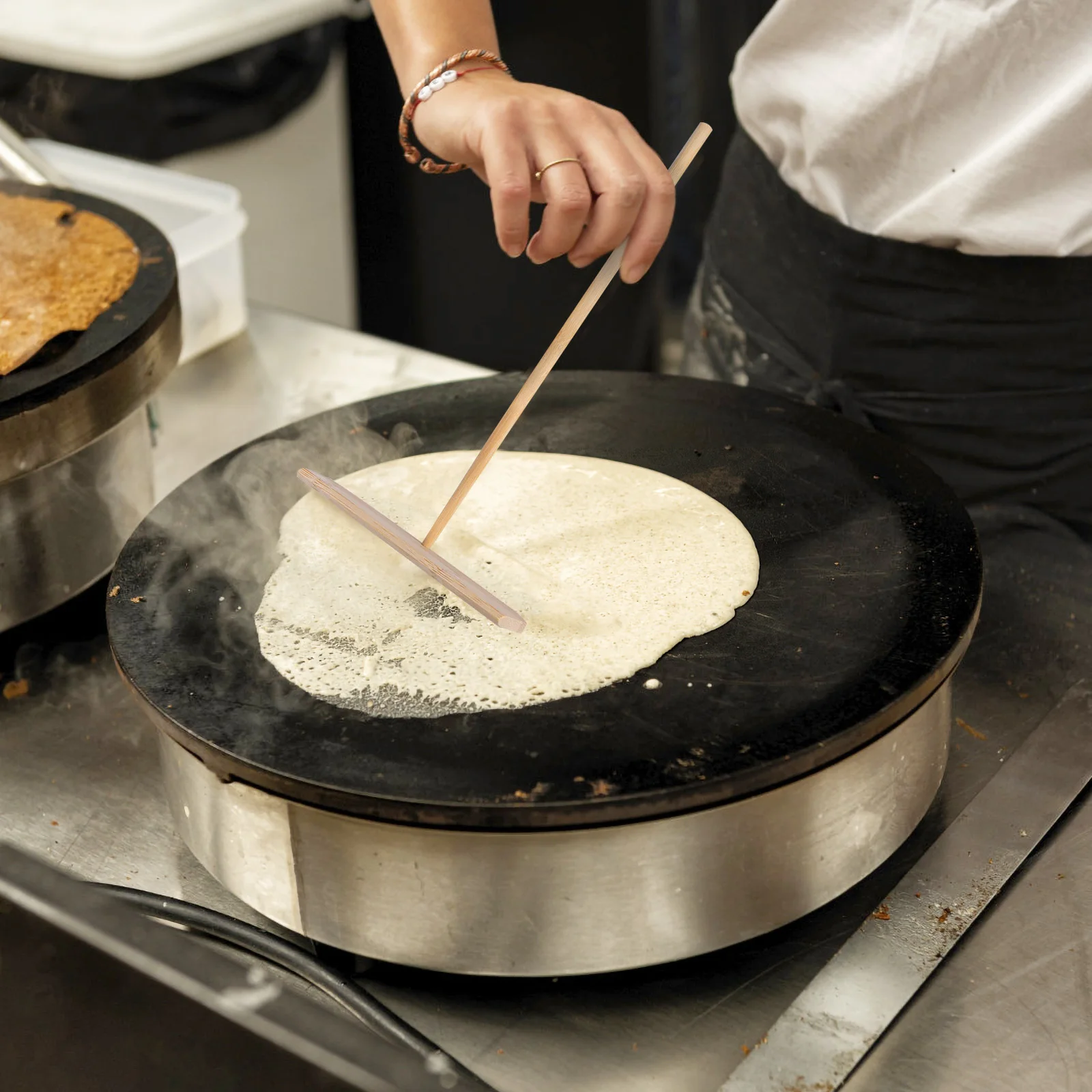 

Деревянный Т-образный разравниватель для теста для приготовления блинов и крепов, кухонный инструмент для домашнего приготовления китайских блинов