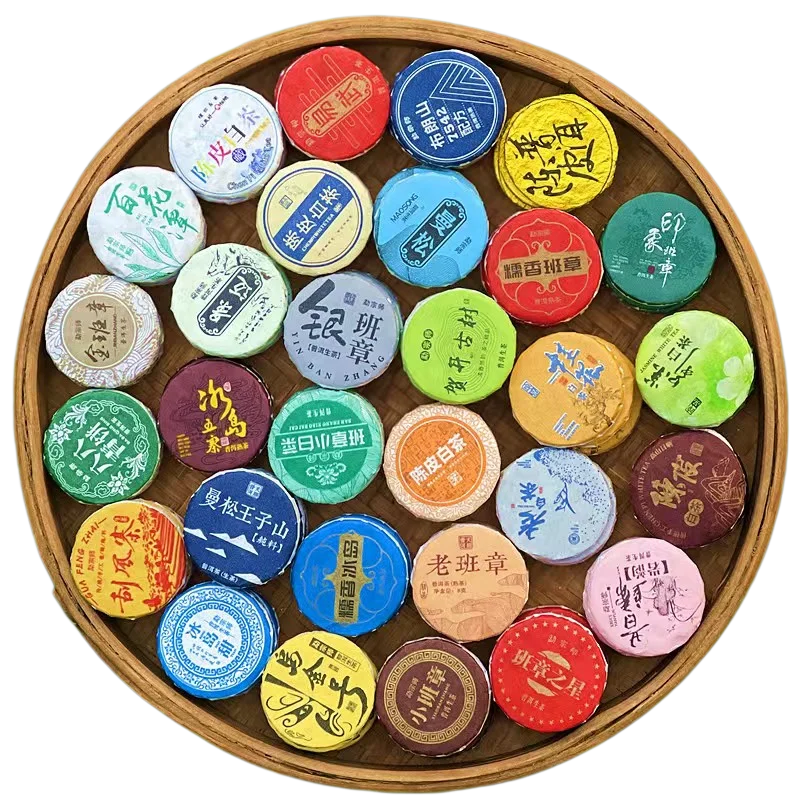 

Customize Puer Adhesive Label Pu'er 5X5g Small Tea Cake Colorful Paste Multiple Types Combinations Pattern Continuously Updated