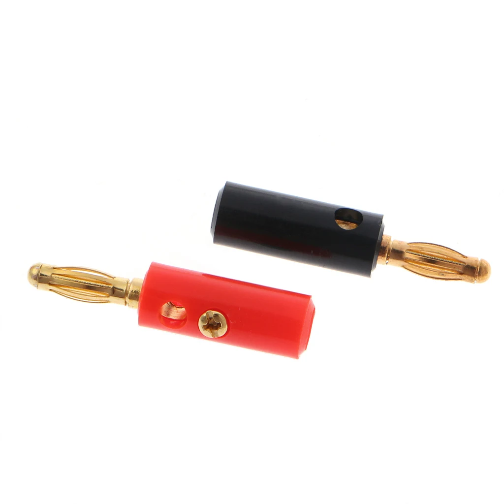 10 قطعة 4 مللي متر مطلية بالذهب o سلك مكبر الصوت كابل المسمار الموز موصل قابس Adap #5