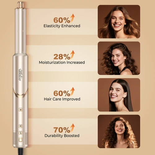 Imagen 2 del producto Secador de pelo 8 en 1 Herramientas de peinado Juego completo Motor sin escobillas de salón 110000 secadora sopladora profesional rpm con peine