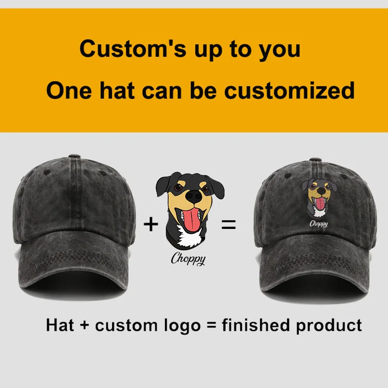 Custom Logo Washed Cotton Baseball Cap Personalized Embroidery Men\'S Women Dad Hat Monogram Team Party Gorras