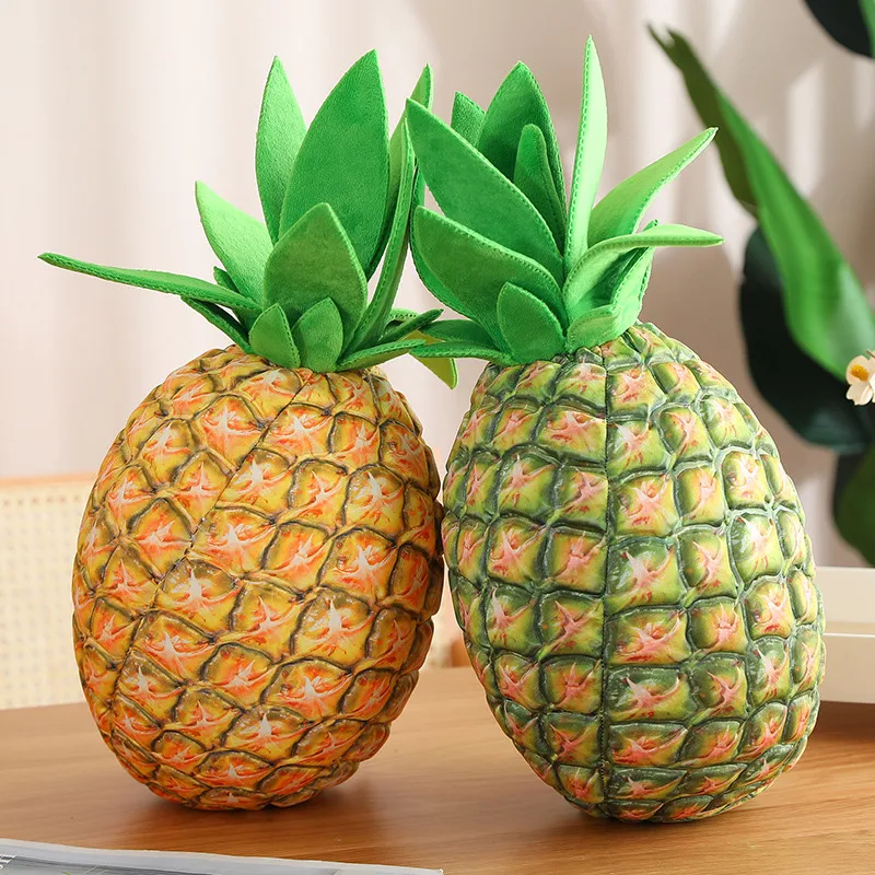 48cm Kawaii Creative Pineapple Fruite Plush Toy Cute Stuffed Plant Fruites Plushies Doll Soft Throw Pillow for Girls Kids Gifts