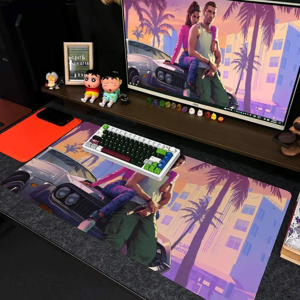 

Mouse Pad Xxl Computer Large Size Non-slip Gamer Keyboard 90x40cm Art Design HD Deskmat G-GTAs6