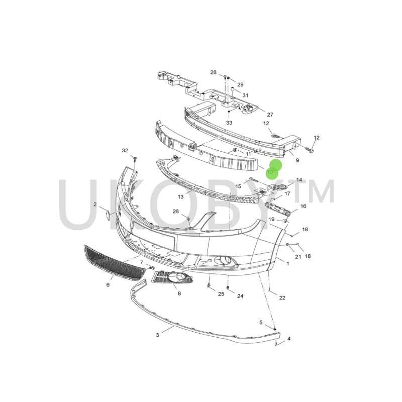 

25887486 подходит для Bu ic k Excelle седан, пена для переднего бампера, подкладка для переднего бампера, буферная пена для предотвращения столкновений