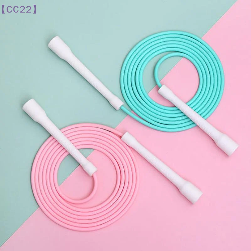 【CC22】6-mm-Schnell-Springseil mit verstellbarer Länge und Verschluss, verdicktes PVC-Springseil für Fitness, Cardio-Sport zu Hause {C}
