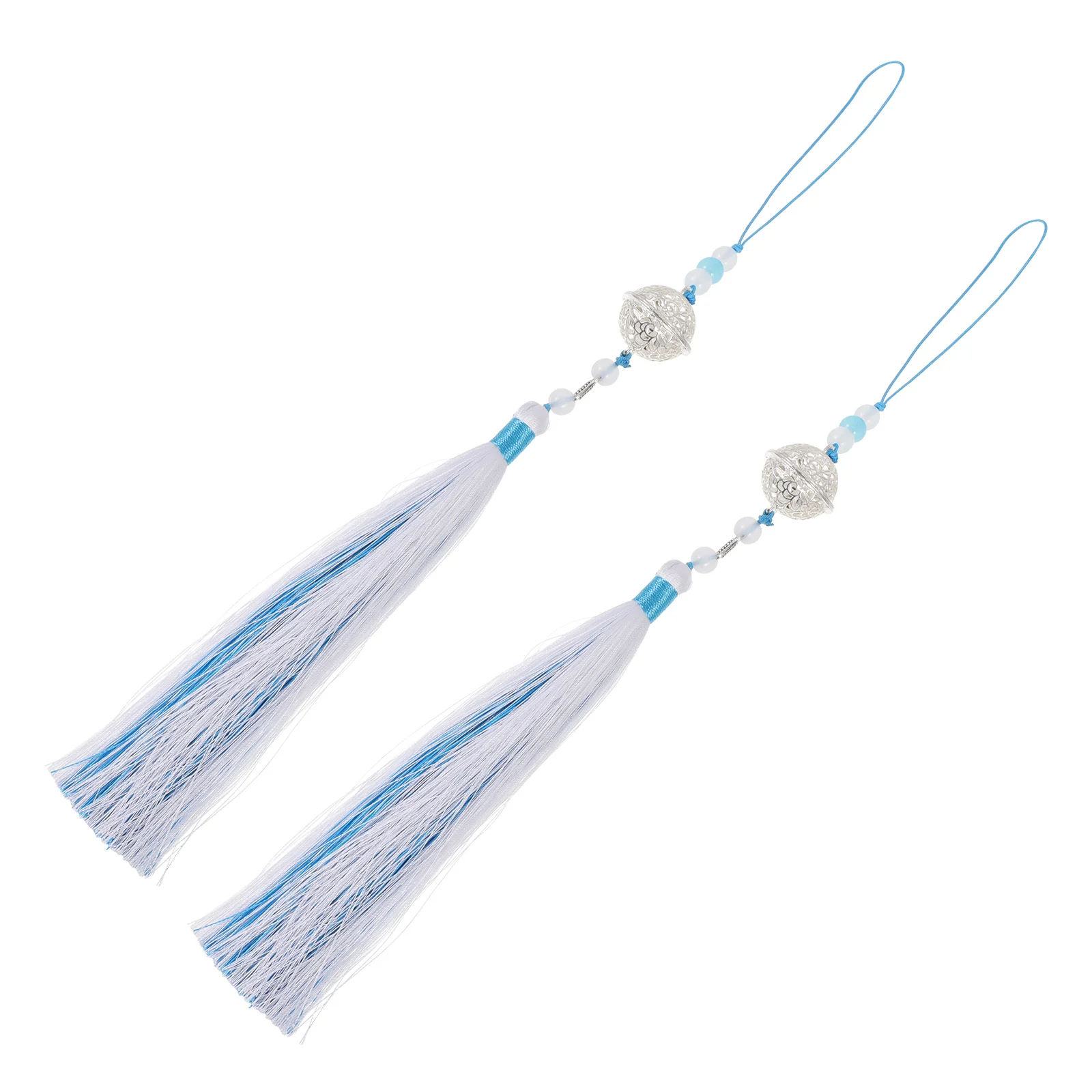 

2 Pcs Bell Waist Bracelet Tassel Pendant Tassels Cosplay Ancient Ornaments