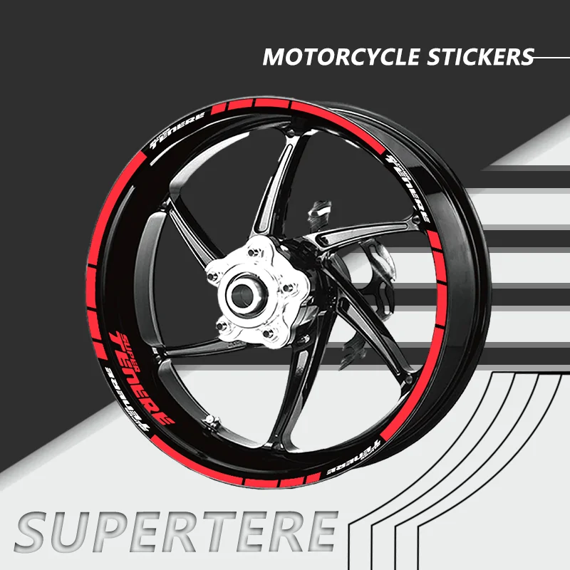 Motorcycle Wheel Inner Ring Film Decals Waterproof Tire Rim Reflective Stripes Outer Edge Stickers For YAMAHA Super Tenere 750