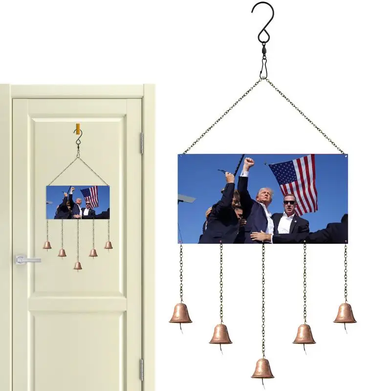 

Wonderful Sound Indoor Wind Chimes Presidential Election Support Ornament Leader Election Decor Sign For Balcony Garden Window