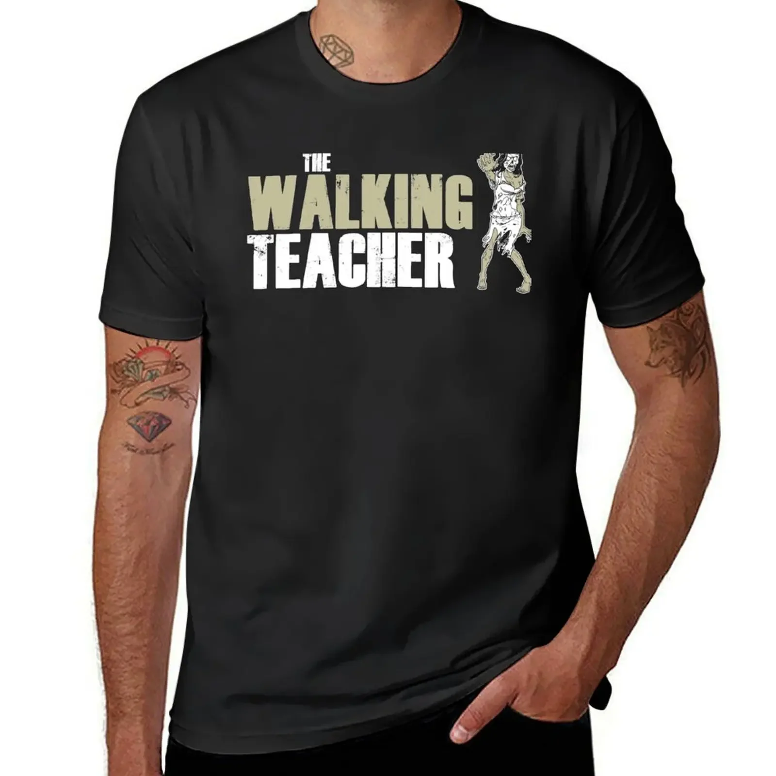 The Walking Teacher T-Shirt heavyweights man clothes graphic tee shirt Short sleeve tee mens t shirts top quality