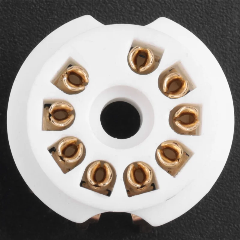 ABGR-10PCS PCB 9Pin  B9A Vacuum Tube Socket Audio HIFI DIY Amps For 12AX7 12AU7 12AT7 ECC81 ECC82 ECC83