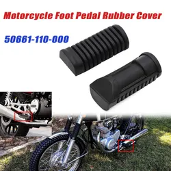 For Honda CT90 CL77 CB CL100 125 175 350 450 Motorcycle Rubber Nonslip Footrest Pedal Foot Peg Cover Set Replace 50661-110-000