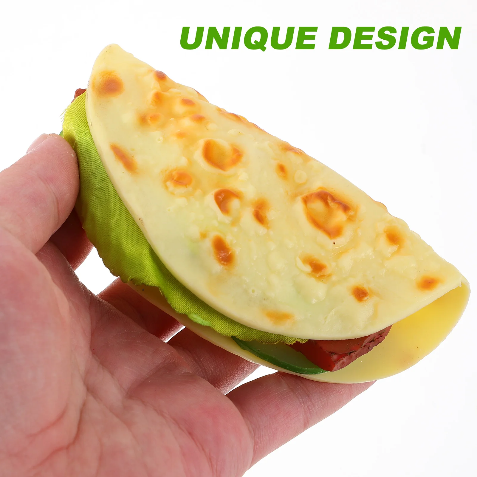 Simulação de panqueca realista, modelo de sobremesa de burrito falso para decoração, adereço de exibição, modelo de panqueca vegetal