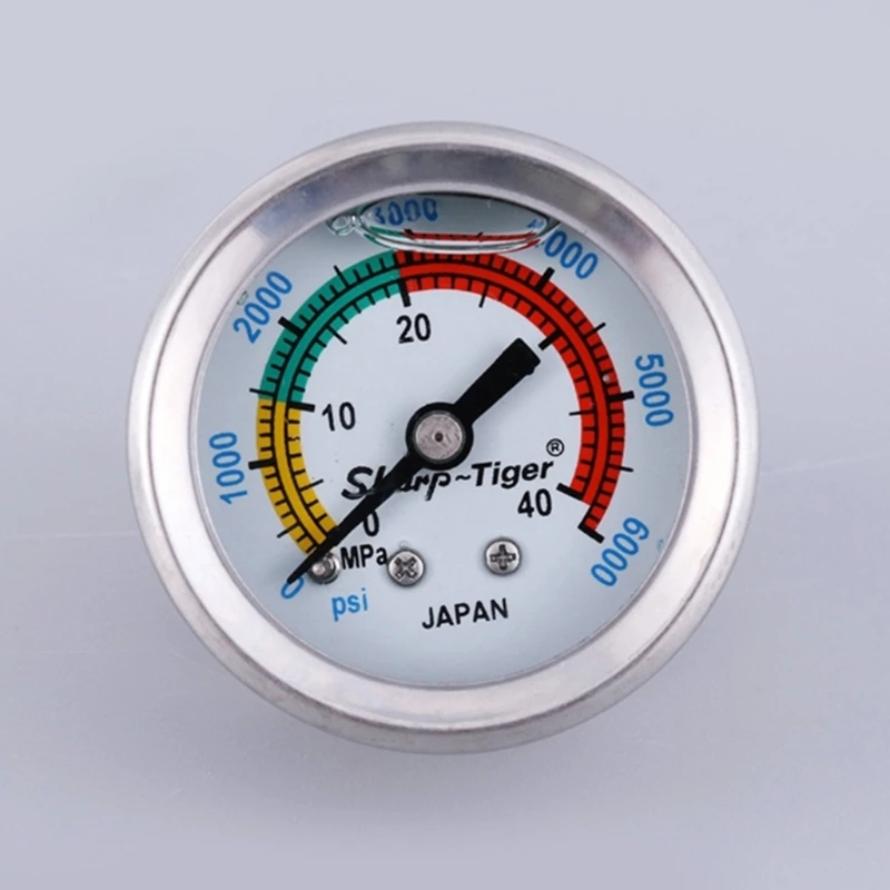 Automotive Clear Scale Economy Pressure Gauge 0-6000/0-40MPa Air Pump Pressure Gauge Diving Equippment Manometer MeasureDropship