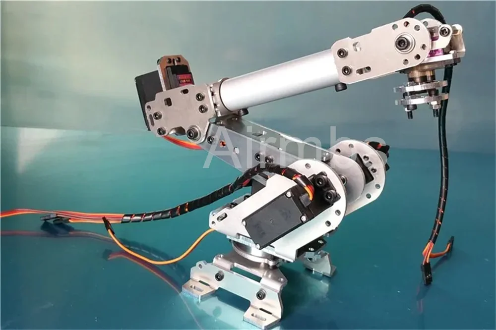 Aluminum 6 DOF Robot Arm with MG996r Servomotor Manipulator Mechanical Arm for Arduino DIY Robotics Toy Starter Kit