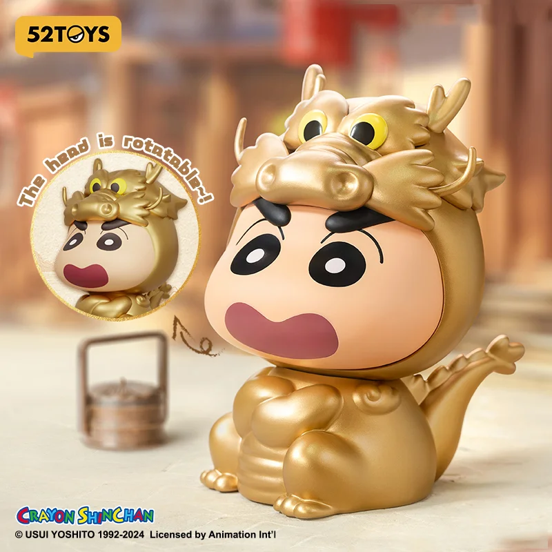 52TOYS Crayon Shinchan مجسم من الفينيل الناعم - سنة التنين، شكل كبير، الارتفاع: 14 سم/5.5 بوصة، شخصية الرسوم المتحركة