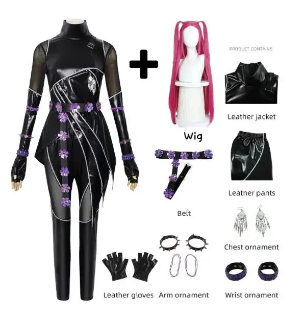 

Halloween Demons Hunter Girl Mira Rumi Cosplay Costume Cartoon 2025 Kids Vest Skirt Shorts Waist Chain Halloween