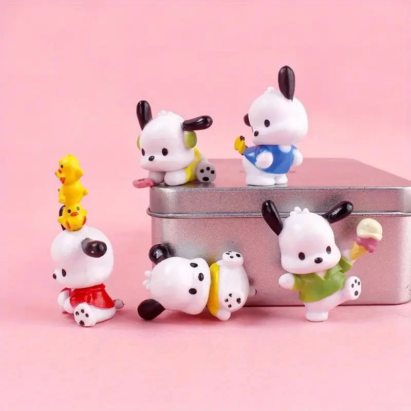 Miniso Sanrio Kuromi & Pochacco Mini Figurine Shoes Charms Silicone Diy Dolls For Decorating Kid Toy Perfect Party Favors Gifts