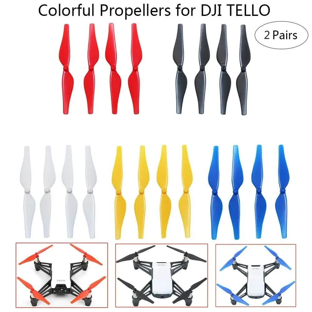 2 Pairs Colourful Quick Release Propeller Guards TELLO Propellers for DJI TELLO Replacement Lightweight Prop Blade