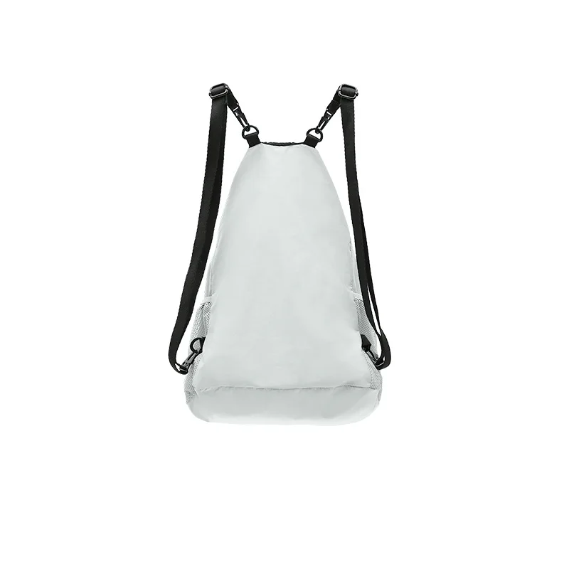 Gray Nylon Lightweight Large Capacity Mesh Backpack Women Drawstring Strap Pocket Schoolbag Original Women Bag Trend Mesh