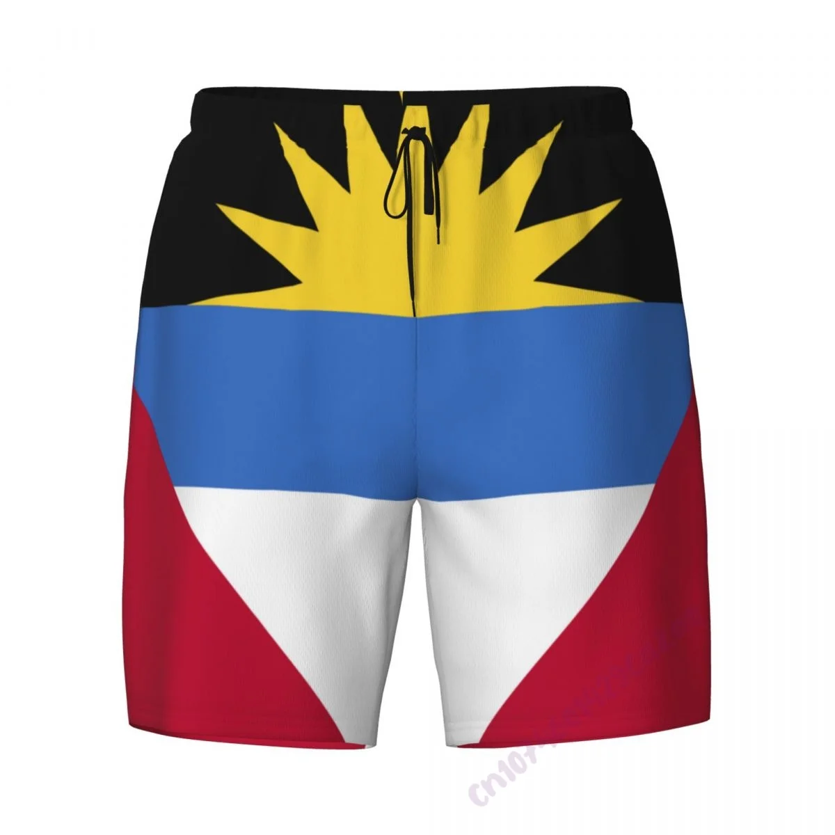 Antigua And Barbuda Flag 3D Mens Swimming Trunks With Compression Liner 2 in 1 Quick-Dry Summer Swim Shorts With Pockets