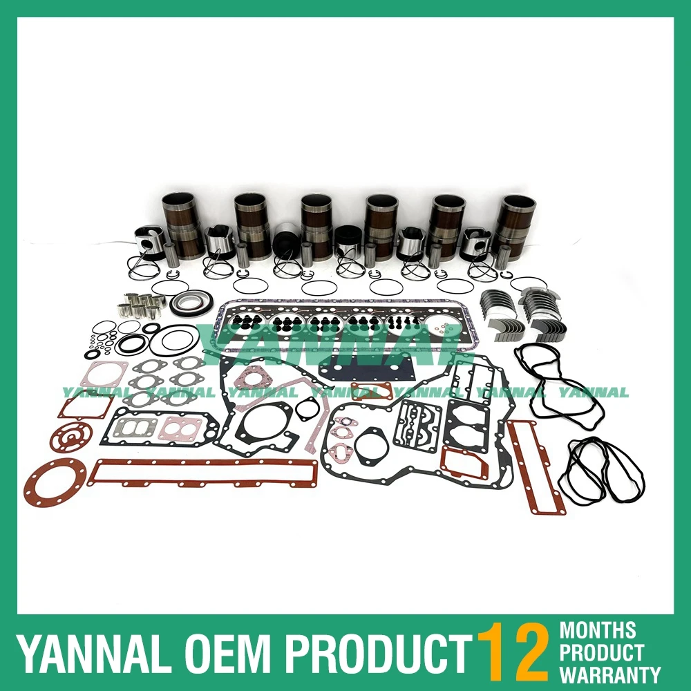 طقم بطانة اسطوانة مع محمل مجموعة حشية لمحرك حفارة الكمون ISL330 #4