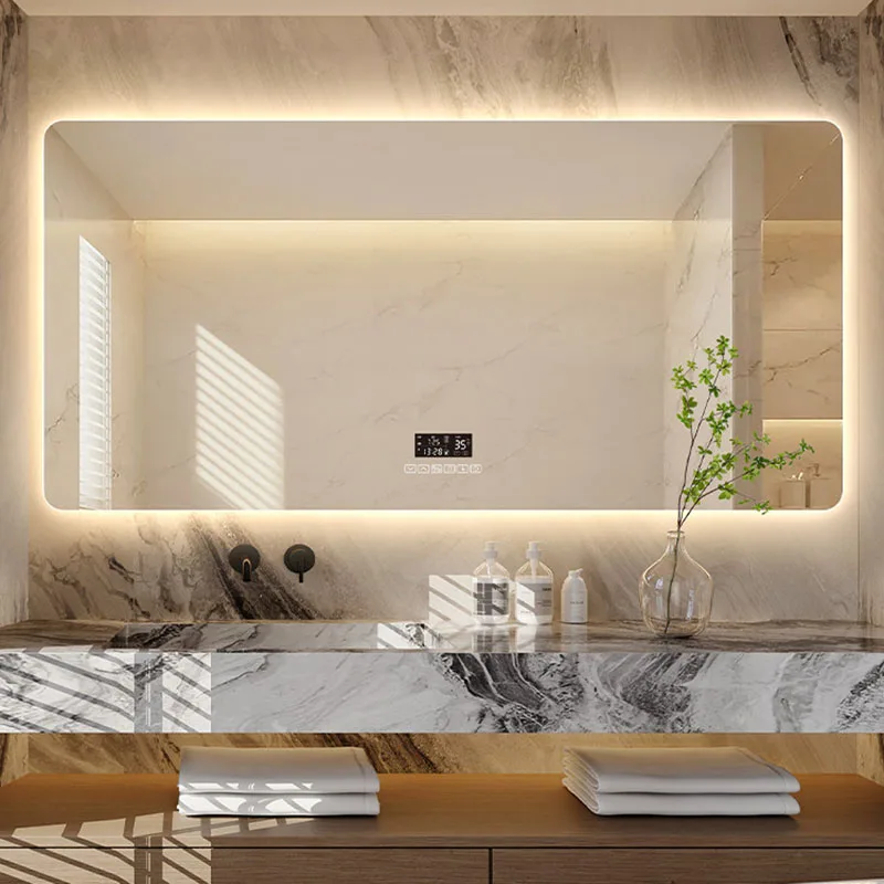 Rectangle Trendy Mirror Unique Creative Cheap Aesthetic Salon Save Space Safe Design Mirror Luxury Spiegel Wand Home Decoration